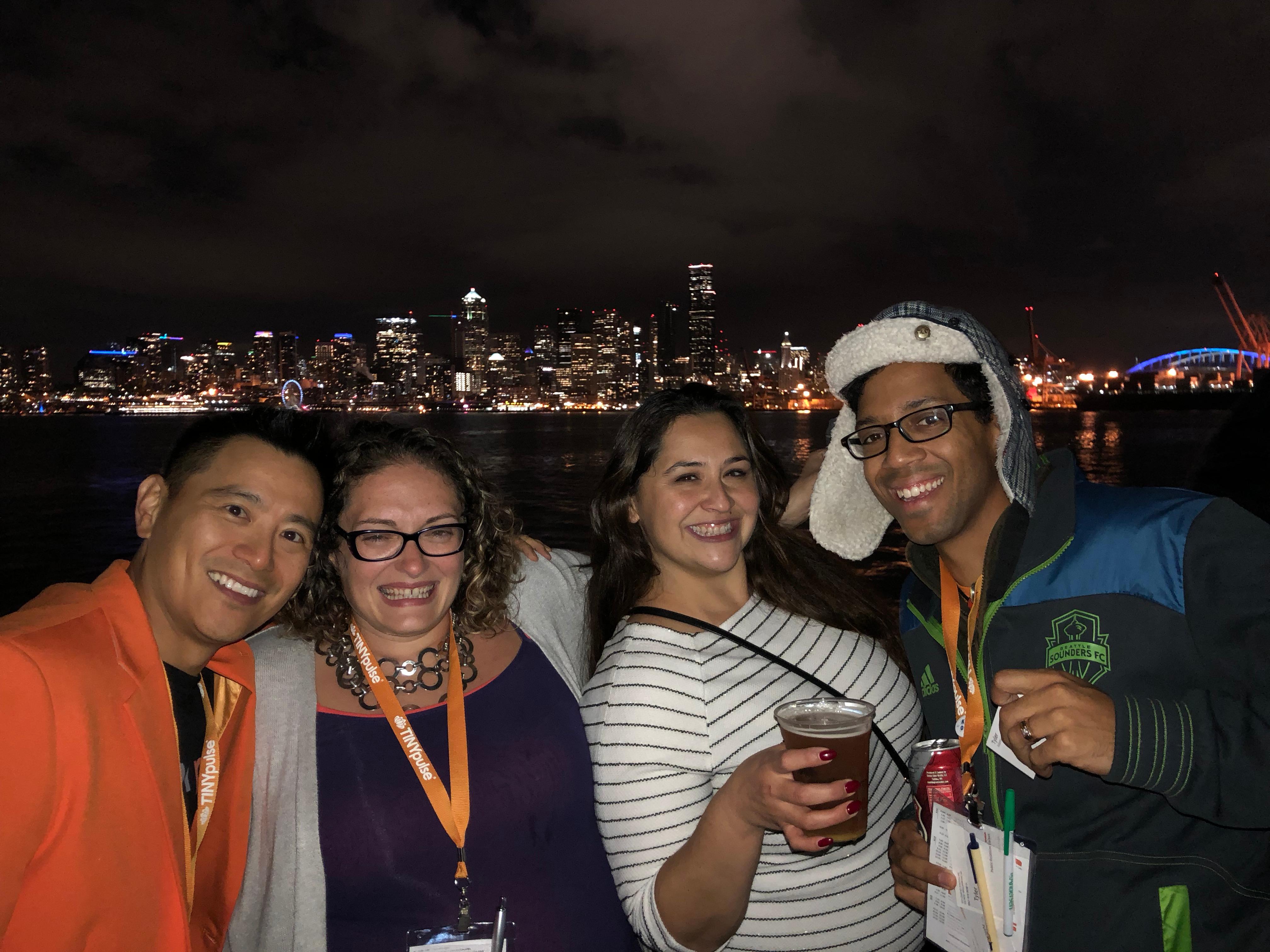 CEO David Niu onboard  the TINYpulse afterparty cruise with TINYcon attendess