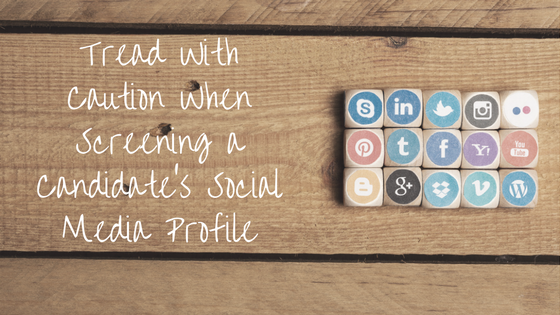 Screening a candidate's social media profile