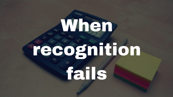 When recognition fails