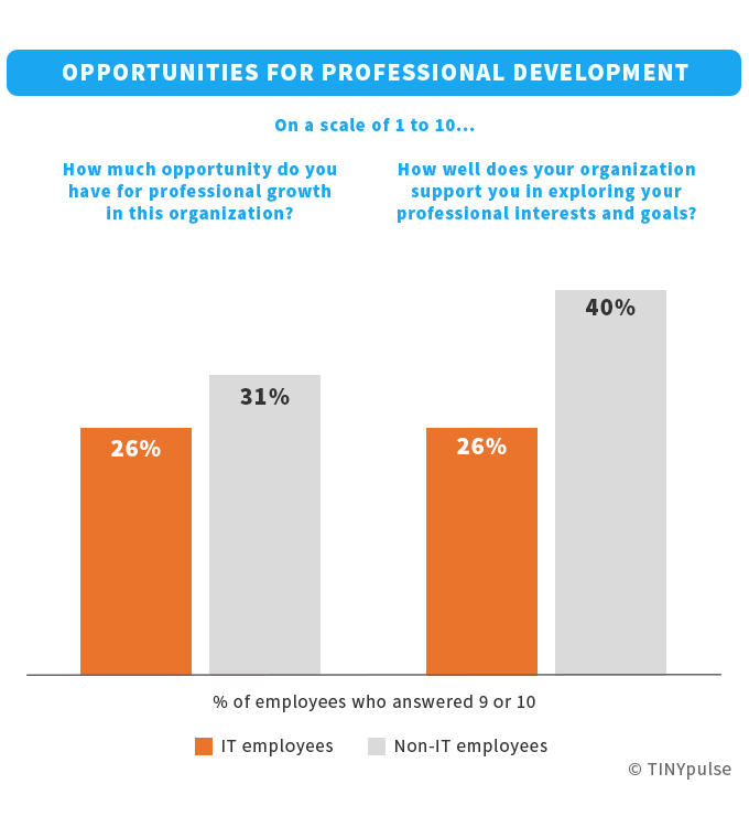 IT employees’ opportunities for professional development | TINYpulse